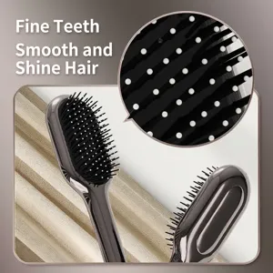 Professional gray air cushion massage hairbrush for smooth detangling and scalp care
