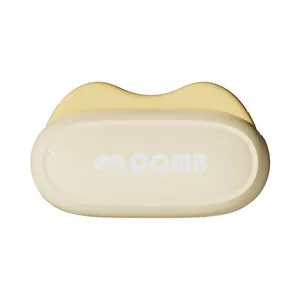 Compact portable mini folding hair comb with cute cat-ear shaped cream storage case