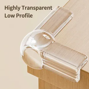 Transparent airbag furniture corner protector for baby safety and table edge protection