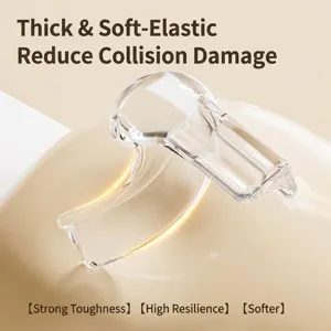 Transparent soft air cushion table corner protector for child safety and furniture protection
