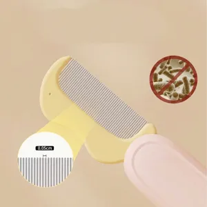 Ultra-fine 0.05cm tooth pitch pet flea comb for cats and dogs grooming