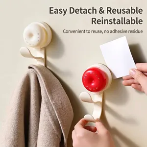 Strong Suction Cup Wall Hooks Punch Free Seamless Sticky Hook For Bathroom Kitchen Heavy Duty Clothing Hook Nordic Style