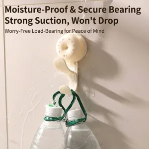 Heavy duty suction cup hook for bathroom and kitchen waterproof wall hanger