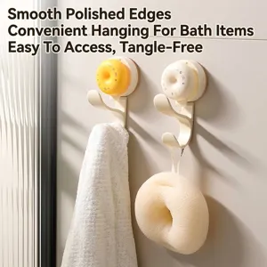 Powerful vacuum suction cup hooks for bathroom wall, heavy duty hangers for towels