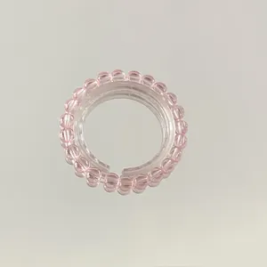 Women's Cherry Blossom Pink Beaded Bracelet Glass Colored Glaze Niche Design Girly Style Hand-Woven Jewelry Gift