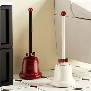 Bell Shaped Toilet Brush With Base Creative Vintage Style Bathroom Cleaning Tool Set For Restroom Household Use