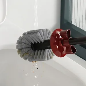 Creative bow-shaped toilet brush with high-density soft bristles for bathroom cleaning