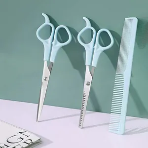 Professional Stainless Steel Hair Cutting Scissors Set Thinning Shears With Comb For Home Barber Hairdressing Tools For Men Women
