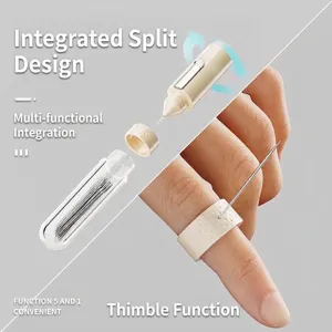 Professional 5-in-1 multi-functional sewing tool with needle threader and finger thimble.