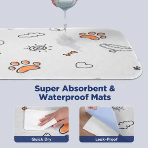 Detalle de un empapador lavable para perros con funciones de secado rápido y a prueba de fugas.