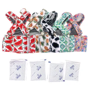 Pet cooling vest set featuring multiple patterns and reusable Japanese ice packs