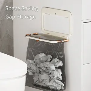 Foldable Wall Mounted Trash Bag Holder For Kitchen Bathroom Plastic Bag Storage Rack Space Saving Waste Bag Fixer Organizer