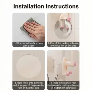 Eenvoudige installatiehandleiding in vier stappen voor haaraccessoires rekje