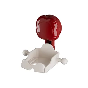Portabottiglie per gel doccia a parete moderno rosso e beige per la conservazione del bagno