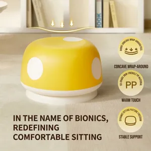 Creative Cute Mushroom Shape Stool Polka Dot PP Plastic Anti-slip Footstool For Entryway Living Room Children Kids