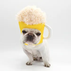 Funny Beer Mug Shape Pet Hat for Dogs and Cats - Creative Halloween Costume Headwear Accessory