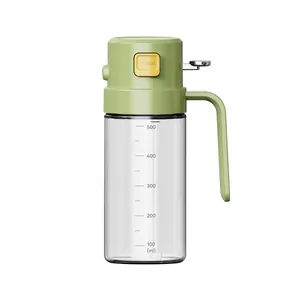 High quality 2-in-1 glass oil spray and pour dispenser bottle 500ml for kitchen use