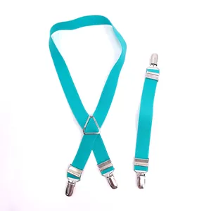 Bretelles réglables bleu sarcelle pour couches chien avec clips métalliques sûrs