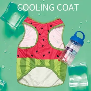 Chaleco de Enfriamiento para Mascotas de Verano Malla Transpirable Abrigo Refrigerante para Perros Patrón de Sandía Ropa para Bulldog Francés Pug