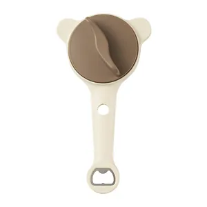 Adjustable 4-in-1 multi-functional manual jar and bottle opener with bear shape design