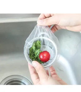 Fine mesh kitchen sink drain filter bag for catching food scraps and debris effectively