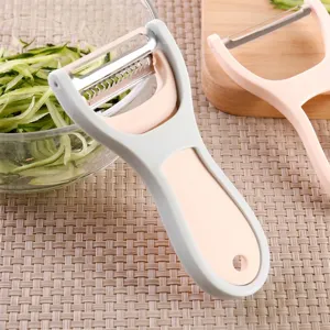 Multifunctional 2 In 1 Vegetable Fruit Peeler And Shredder Stainless Steel Blade PP Handle Kitchen Peeling Tool For Potato Carrot