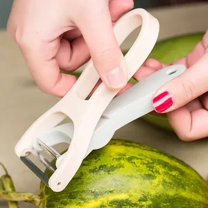 Multi-functional 2-in-1 kitchen peeler for fruits and vegetables, ergonomic plastic handle