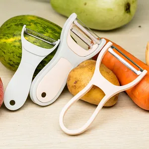 Versatile 3-piece vegetable and fruit peeler set with durable stainless steel blades