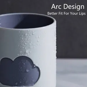 Gobelet de rinçage nuage écologique de style nordique au design bicolore gris et blanc