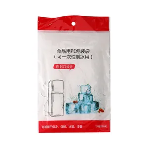 Bolsas de cubitos de hielo desechables con autocierre para el hogar, pack de 10.