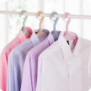 Set of colorful windproof buckle clothes hangers for anti-slip shirt drying and storage
