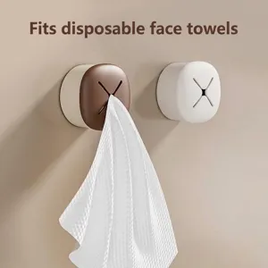 Simple mushroom-shaped wall-mounted punch-free towel holder for bathroom rags and face towels