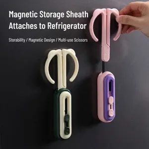 Forbici e taglierino magnetici 2-in-1 multifunzione per conservazione su frigorifero