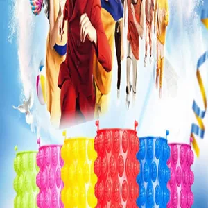 Detailed view of colorful foot massage acupressure mats in multiple bright colors.
