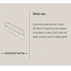 Detailed illustration of ABS wall-mounted rack with adhesive backing for kitchen and bathroom