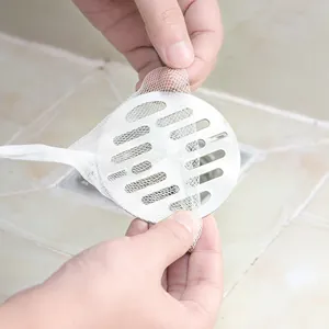 100pcs disposable mesh floor drain filter net for kitchen and bathroom sink drainage