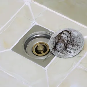 100pcs disposable floor drain filter mesh hair catcher for bathroom and kitchen sink