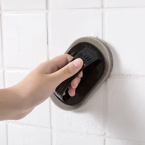Cepillo de limpieza de esponja de carborundo con mango ergonómico para cocina y baño