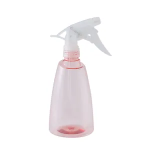 Draagbare roze doorzichtige plastic spuitfles met witte trekker voor tuin en huis
