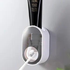 Automatic toothpaste dispenser wall-mounted for hands-free bathroom organization