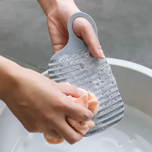 Mini Draagbaar Wasbord Flexibel PE Antislip Klein Wasbord Voor Sokken Ondergoed Reizen Thuis Huishoudelijke Reinigingstool