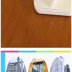 Close-up of adhesive door handle shown with diverse home application scenarios