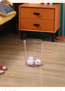 Modern minimalist transparent large capacity trash can for bedroom, living room or office