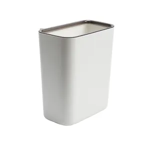 Minimalistische witte wandafvalbak voor keukenkastdeuren of badkameropslagruimte