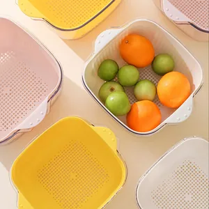 Panier d'égouttage de cuisine double couche professionnel pour laver fruits et légumes