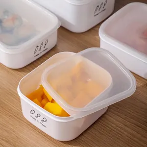 Microwave Safe Refrigerator Fresh Keeping Box PP PE Plastic Food Storage Container Portable Bento Lunch Box For Office School