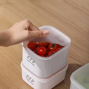 Microwave safe airtight white food storage container for lunch meal prep and freshness