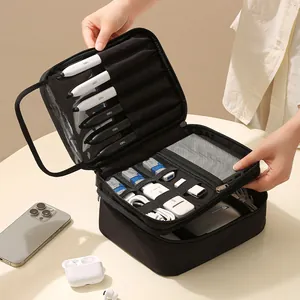 Organisateur de voyage en tissu Oxford pour accessoires électroniques et câbles