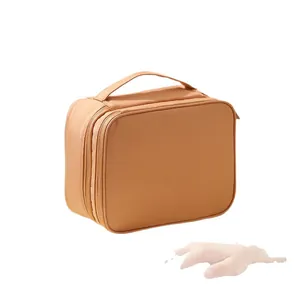 Sac de rangement pour documents en tissu Oxford orange pour voyage et électronique