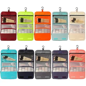 Borsa da Viaggio Portatile in Poliestere Impermeabile Grande Capacità Gancio Organizzatore Cosmetico Borsa Pieghevole per Uomo Donna